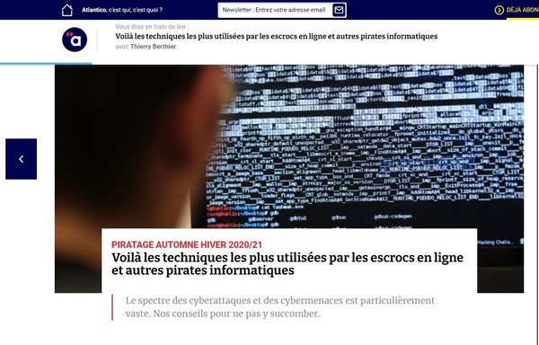 Interview Cybersécurité pour Atlantico 